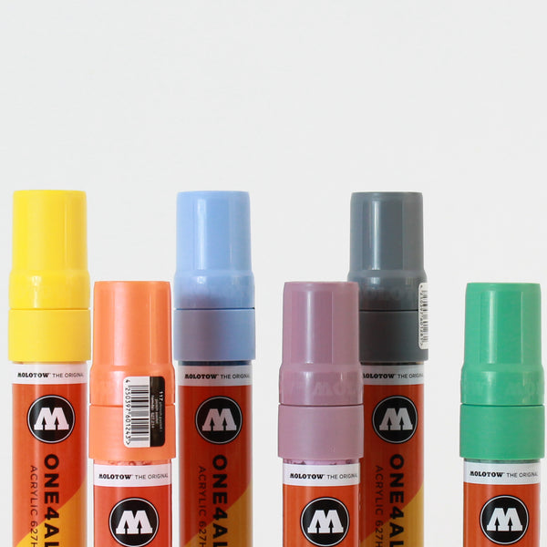 Set Marcadores Molotow ONE4ALL Pasteles 15mm c/6