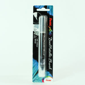 Dual Metallic Brush Pentel Plata