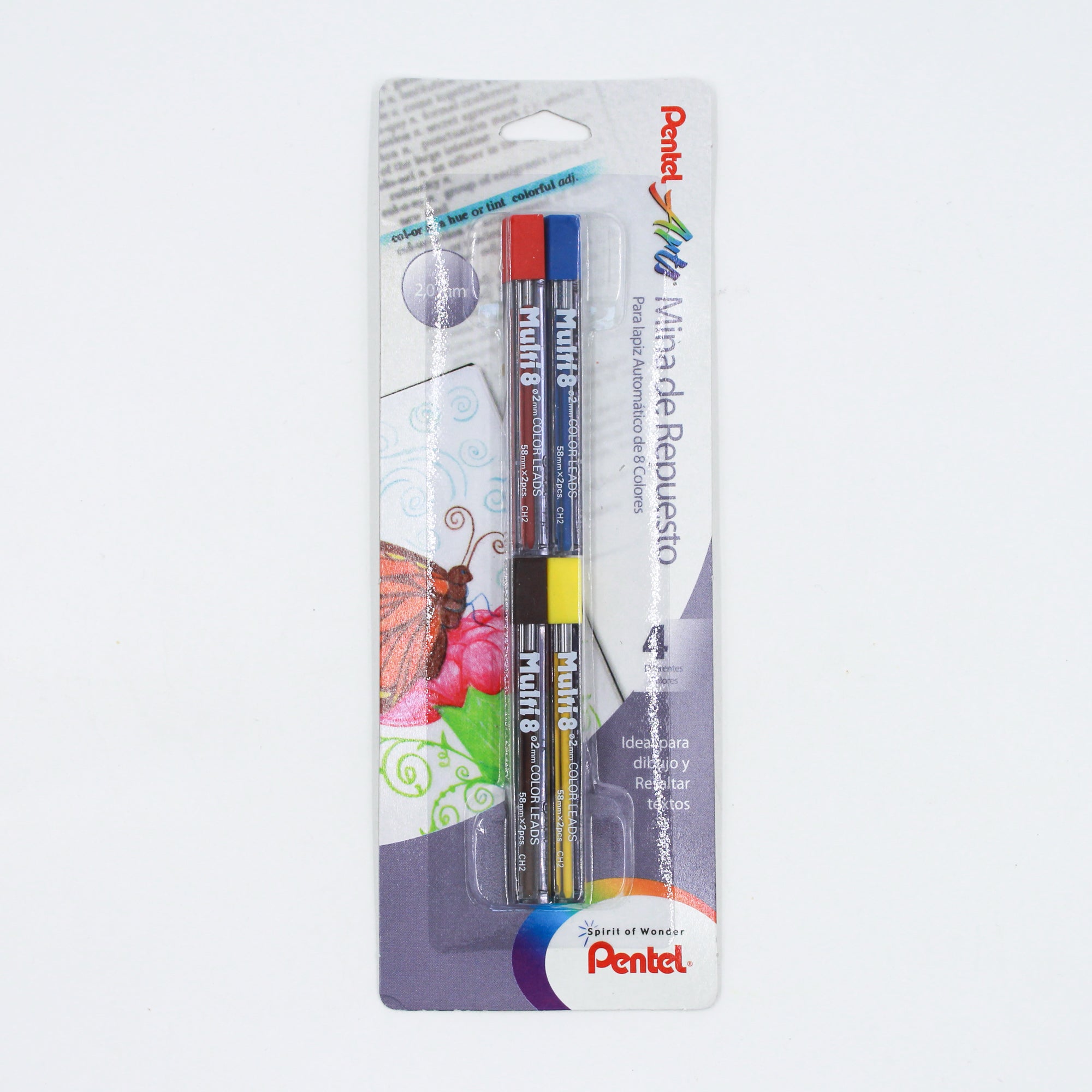 Minas Pentel De Colores 1 Para Lapicero De 8 Colores