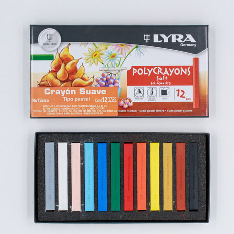 Crayon Suave Tipo Pastel Lyra c/12